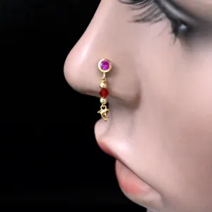 14ct Gold Nose Stud | Real Gold Plating Nose Piercing Jewelry
