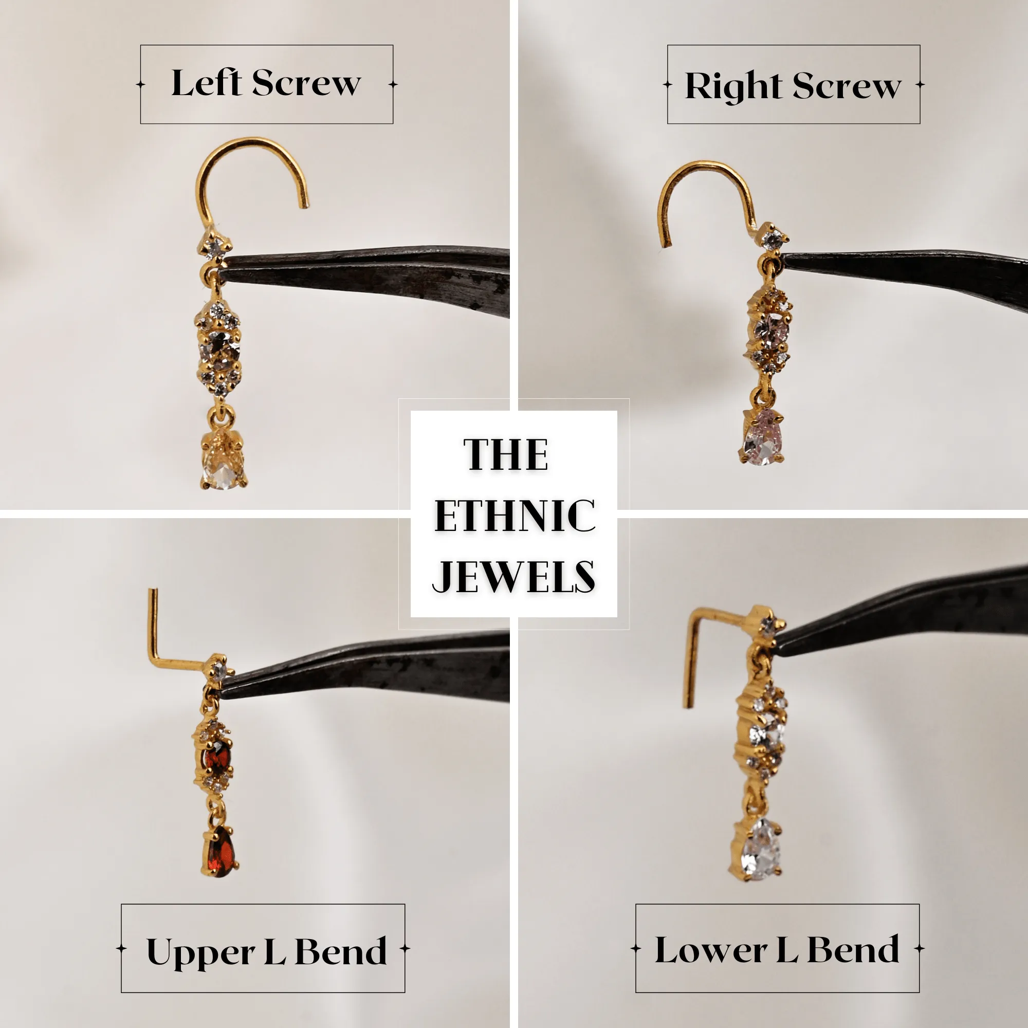 14ct Gold Nose Stud | Real Gold Plating Nose Piercing Jewelry