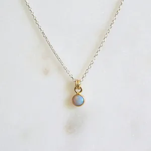 14k & Silver Opal Necklace