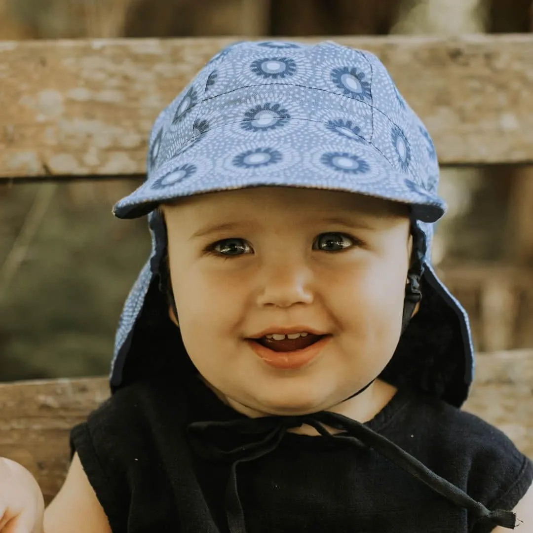 Bedhead Reversible Baby Flap Sun Hat-Norman/Indigo S