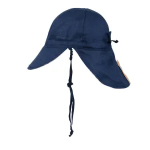 Bedhead Reversible Baby Flap Sun Hat-Norman/Indigo S