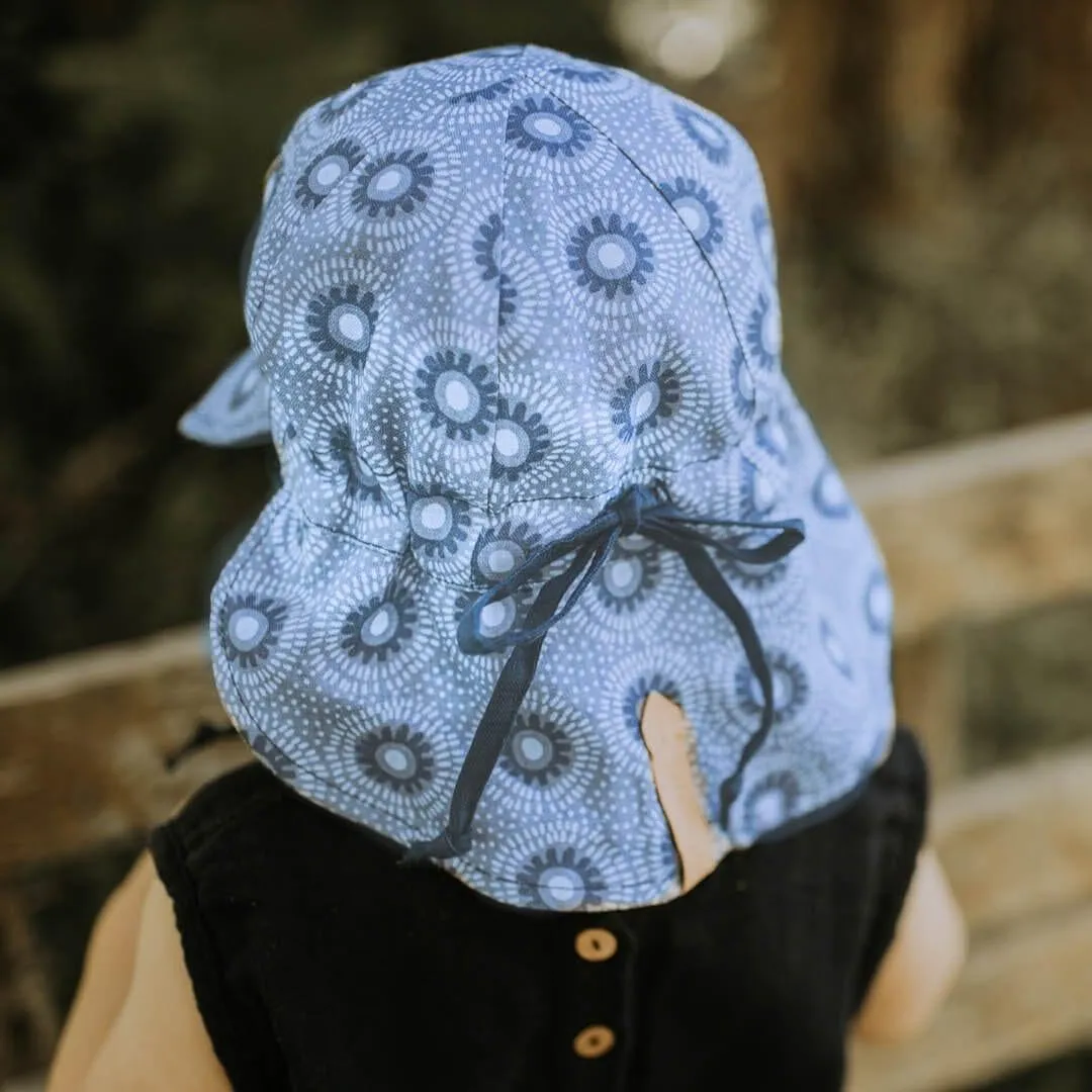 Bedhead Reversible Baby Flap Sun Hat-Norman/Indigo S
