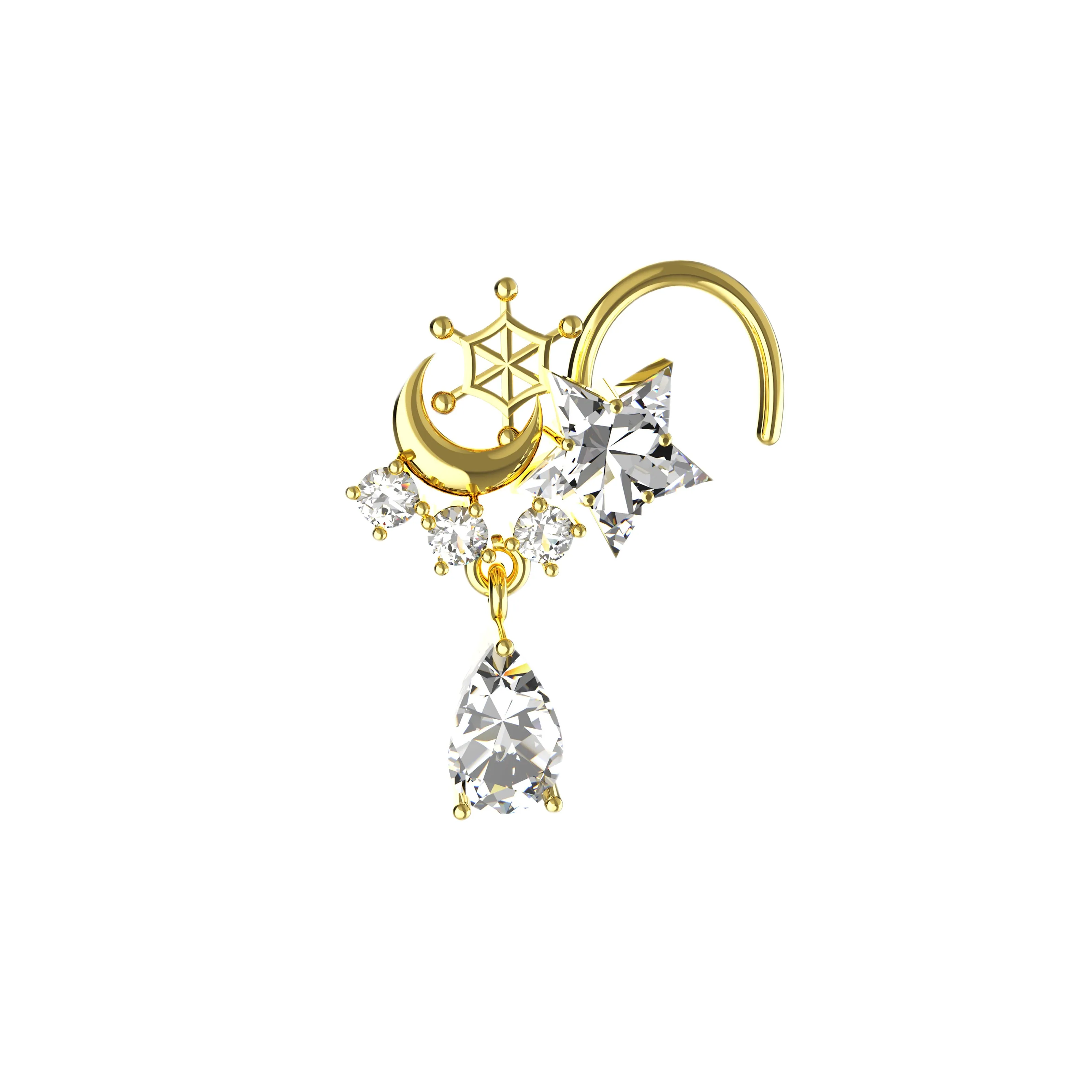 Dangle Nose Piercing Jewelry – Gold Nose Rings for Women