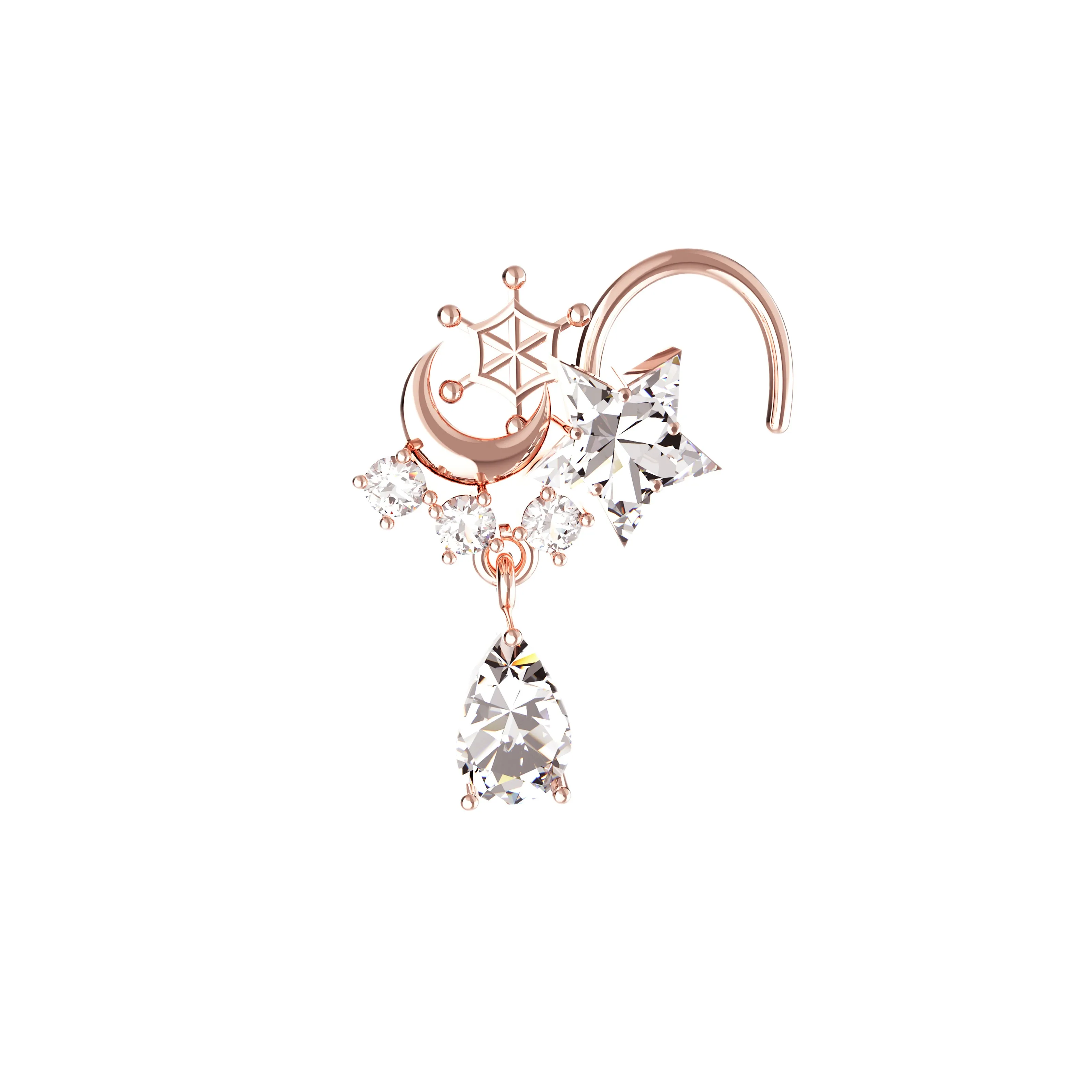 Dangle Nose Piercing Jewelry – Gold Nose Rings for Women