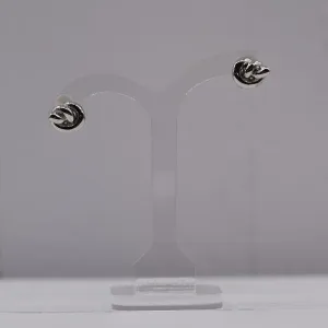 Delicate simple knot stud earring
