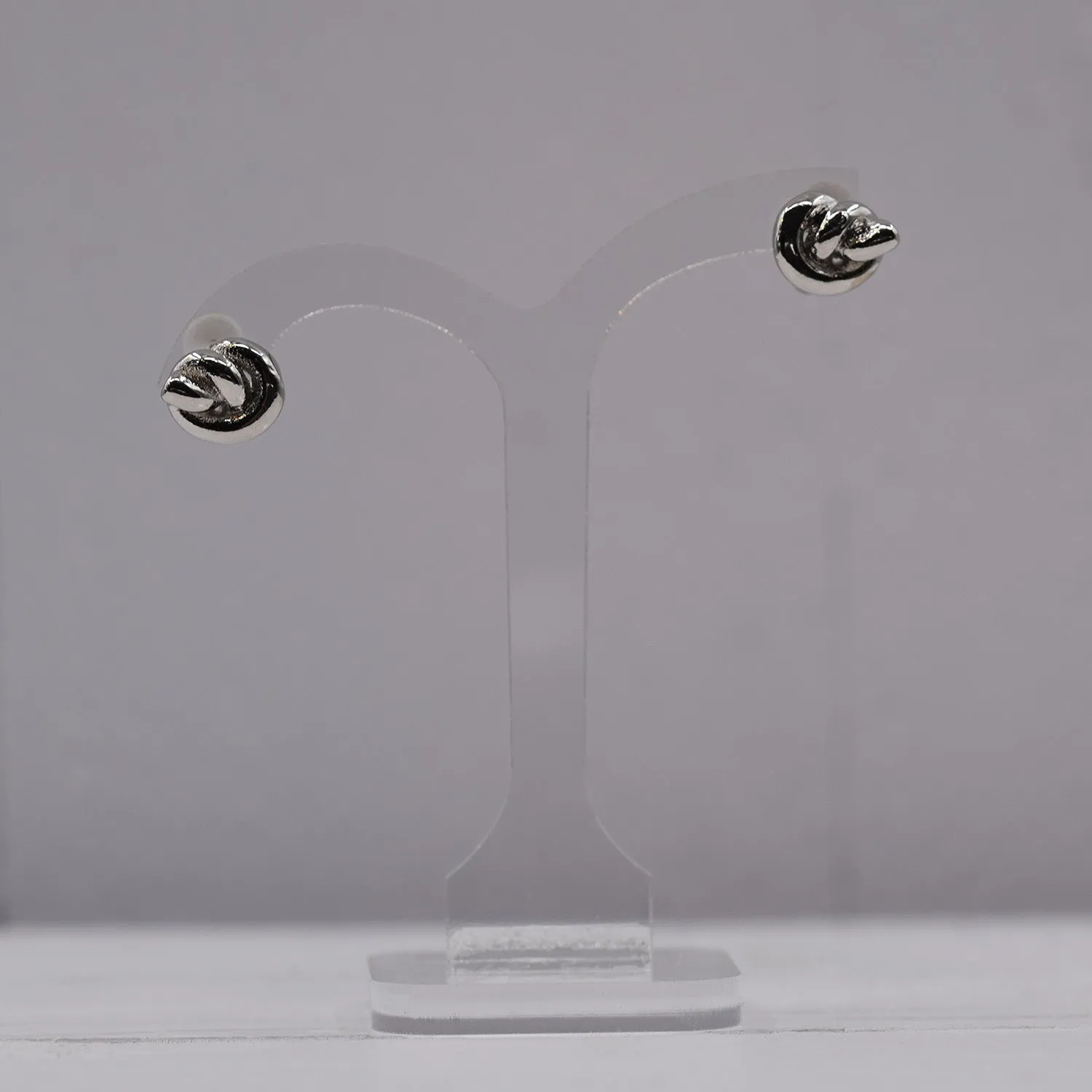 Delicate simple knot stud earring