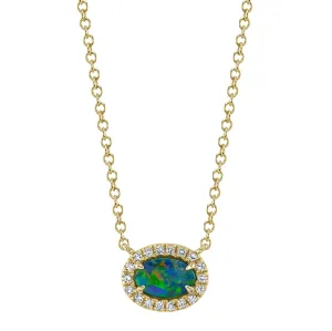 Diamond & Opal Necklace