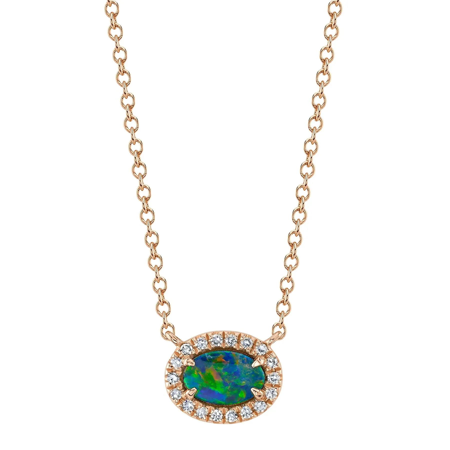 Diamond & Opal Necklace