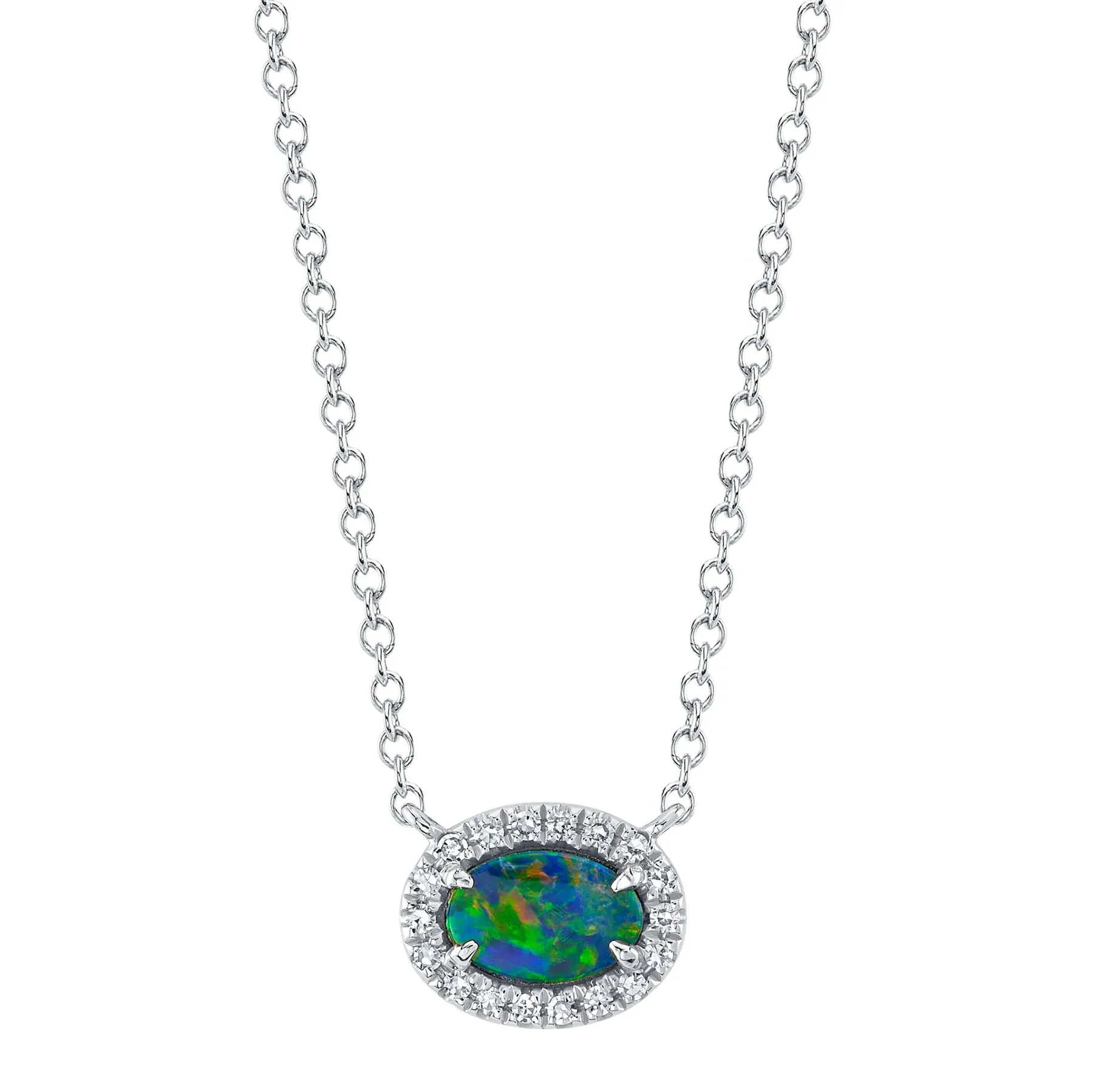 Diamond & Opal Necklace
