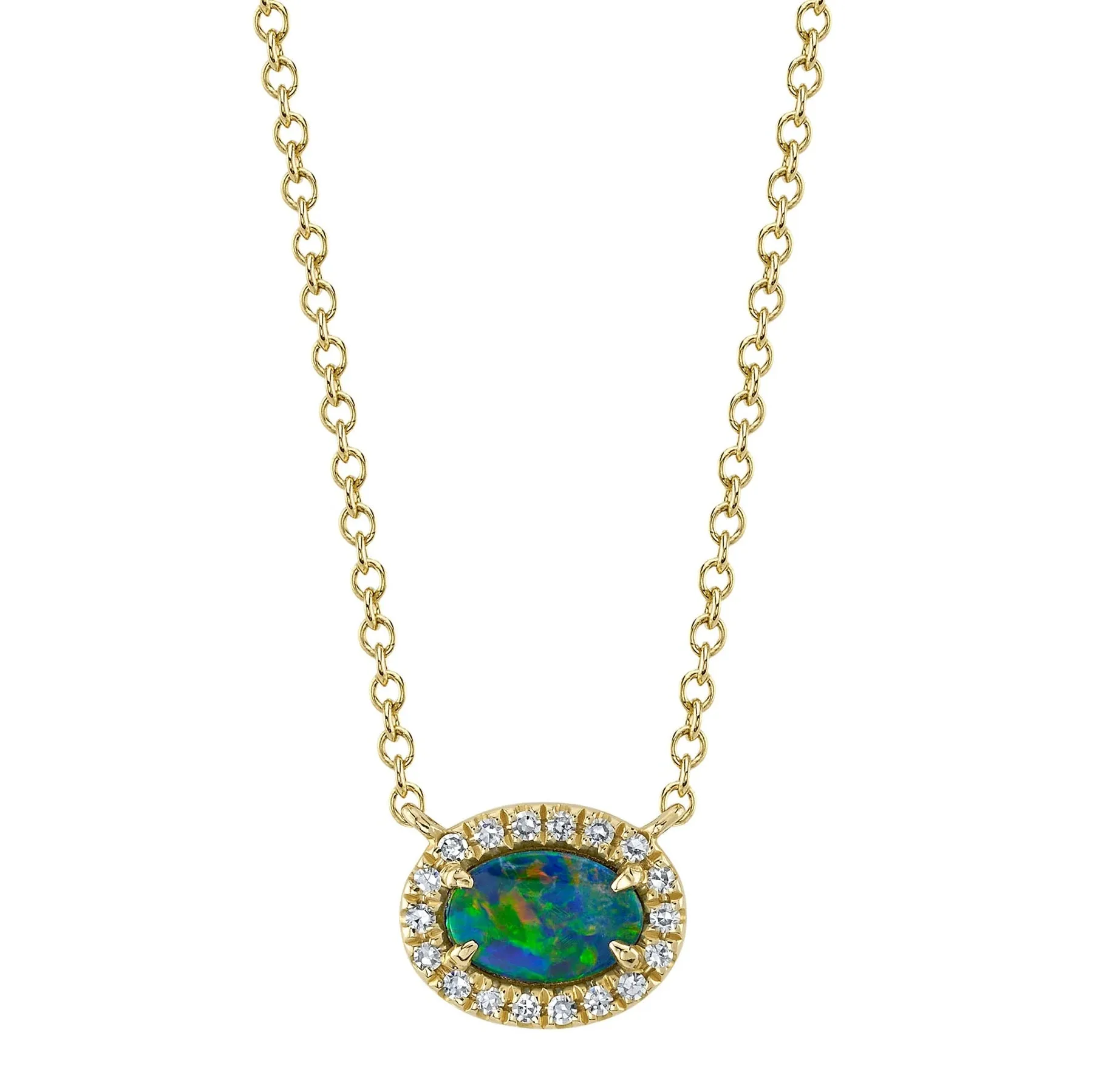 Diamond & Opal Necklace