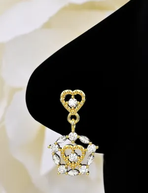 Elegant Dangle Nose Ring – Gold & Silver Piercing Jewelry
