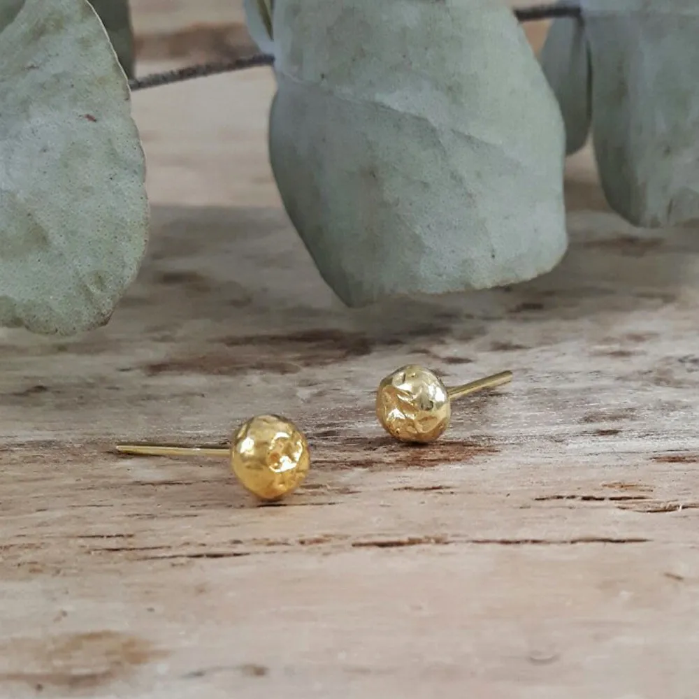 Foresta Tiny Ball Gold Stud Earrings