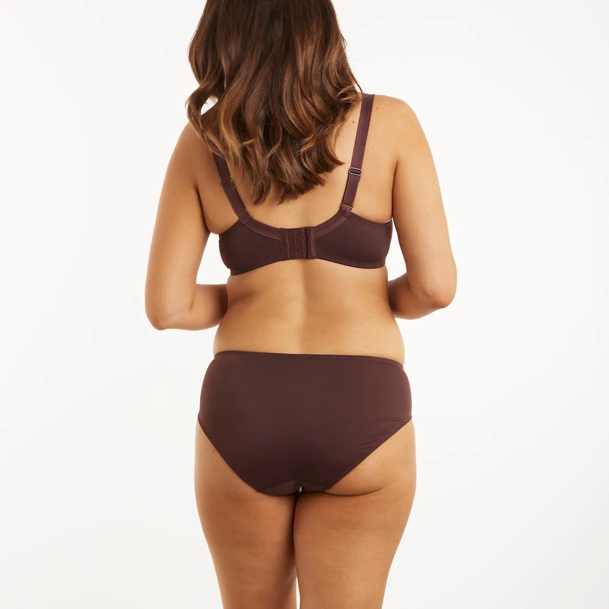 Geo Lace Midi Brief - Mocha
