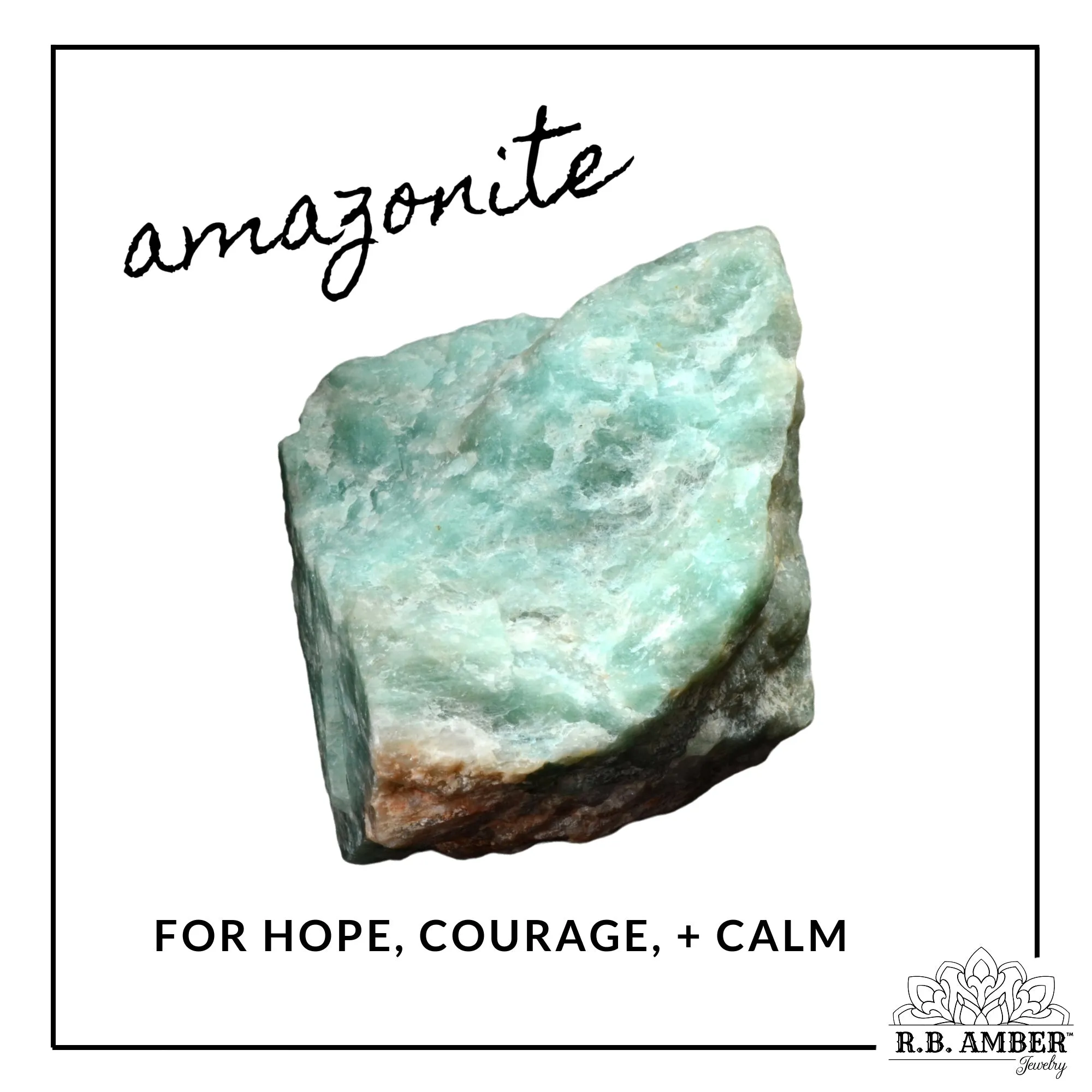 Kids | Amazonite   Raw Cognac Aromatherapy Necklace
