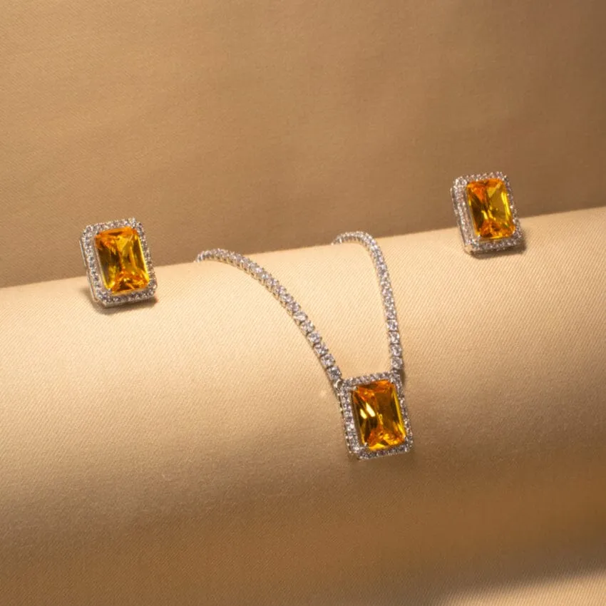 Sally Yellow Pendant Set