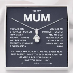 To My Mum-Silver Alluring Necklace-Mother Necklace