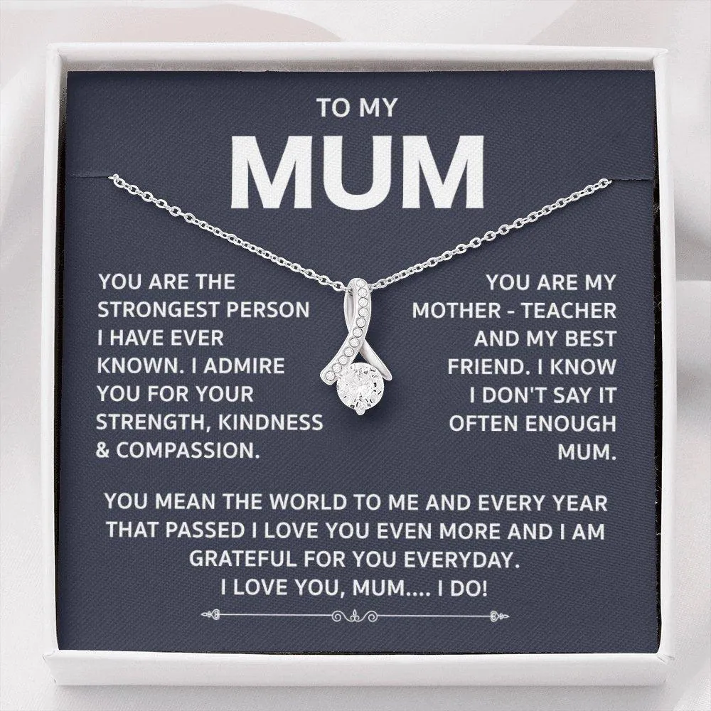 To My Mum-Silver Alluring Necklace-Mother Necklace