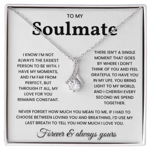 To My Soulmate - I'd Use My Last Breath To Tell You How Much I Love You - Necklace